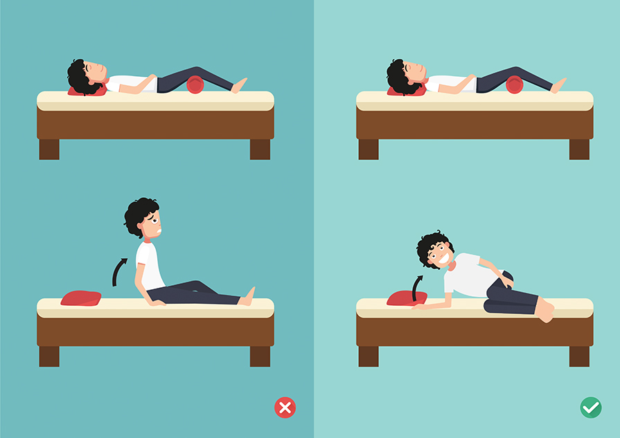 best sleeping positions after spine surgery